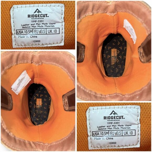 Ridgecut YMF-2201 Rancher Boots Work Wellington Waterproof Brown Leather 10.5 M - Picture 10 of 11